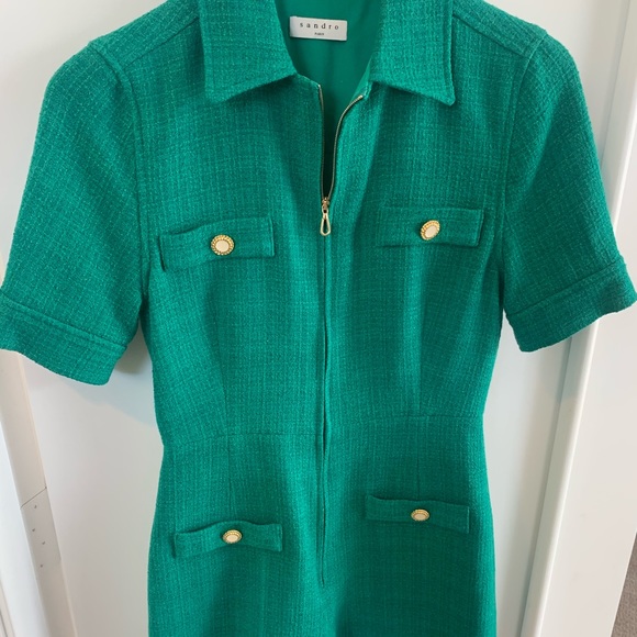 Sandro turquoise jumpsuit XS - Picture 5 of 7